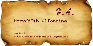 Horváth Alfonzina névjegykártya